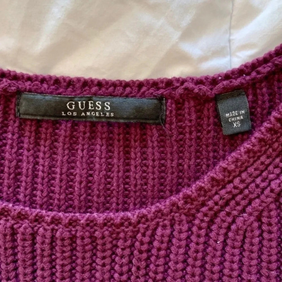 Guess Long Sleeve Double-Zip Sweater, PURPLE - Picture 6 of 8